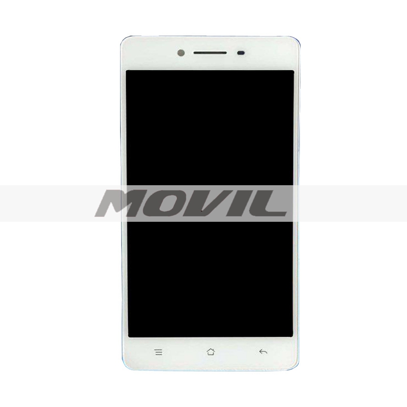 Original LCD Screen Display And Touch Screen Digitizer Frame Assembly For OPPO R7 White Color